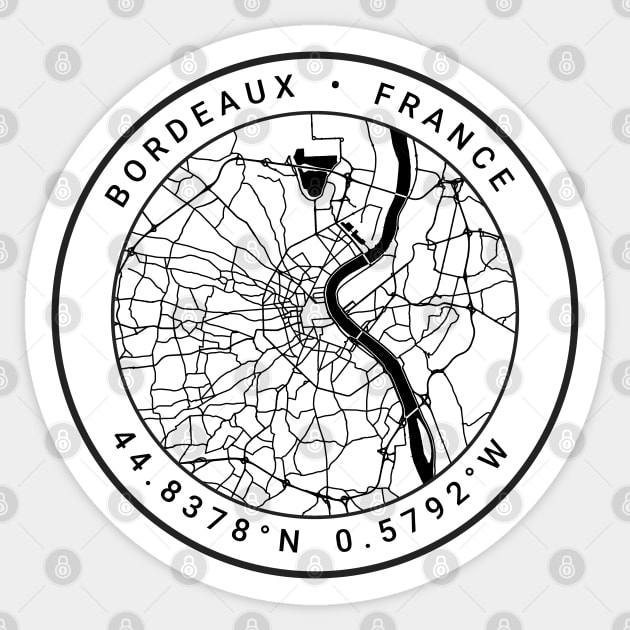 Bordeaux Map Sticker by Ryan-Cox